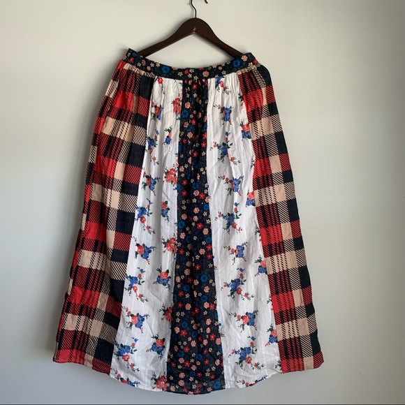 RARE Anthropologie Let Me Be Contrast Maxi Skirt Medium NWOT - Picture 3 of 5